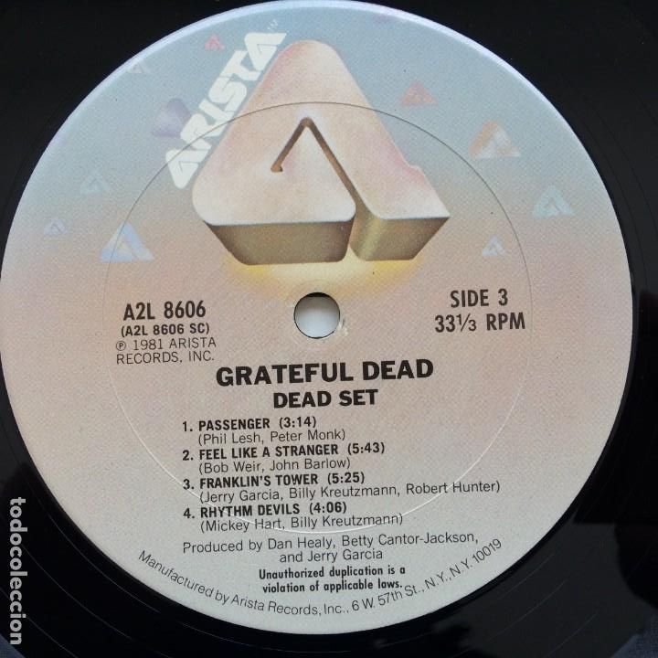 Discos de vinilo: Grateful Dead &lrm;&ndash; Dead Set , 2 LPs, US 1981 Arista* - Foto 10