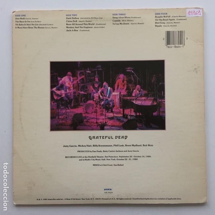 Discos de vinilo: Grateful Dead &ndash; Reckoning, 2 LPS, US 1981 Arista* - Foto 2