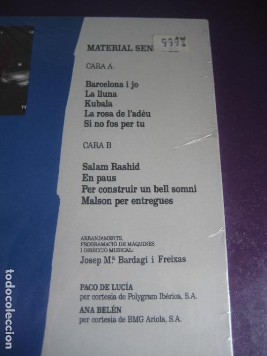 Discos de vinilo: Serrat &ndash; Material Sensible - LP ARIOLA 1989 - SIN ESTRENAR - Foto 3