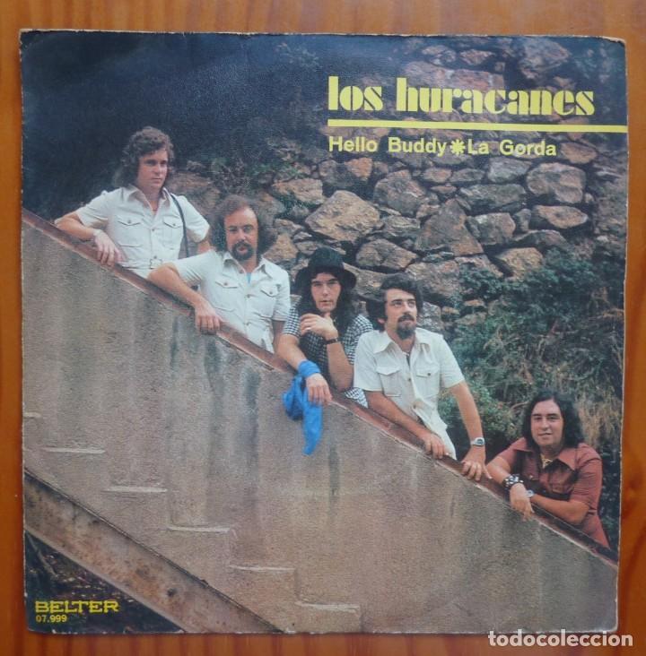 Discos de vinilo: LOS HURACANES / HELLO BUDDY / 1971 / SINGLE - Foto 1