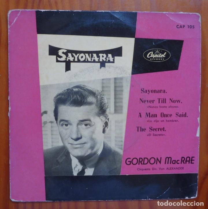 Discos de vinilo: SAYONARA / GORDON MACRAE / BSO / 1958 / EP - Foto 1