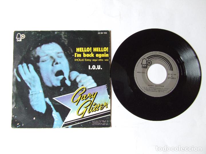 Discos de vinilo: SINGLE VINILO GARY GLITTER HELLO! HELLO! I&rsquo;M BACK AGAIN EDICION ESPA&Ntilde;A 1973 - Foto 2