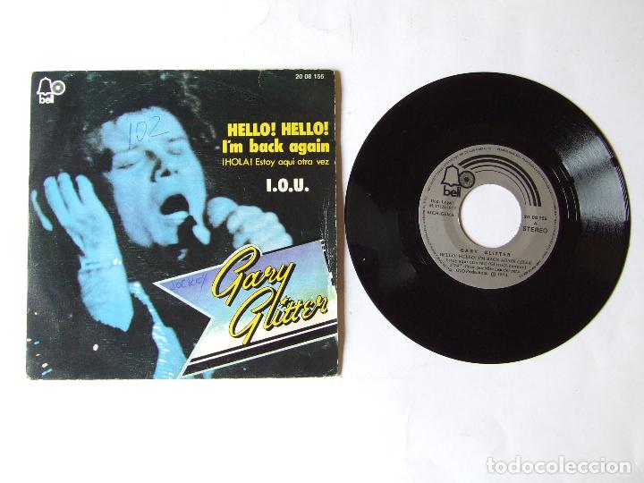 Discos de vinilo: SINGLE VINILO GARY GLITTER HELLO! HELLO! I&rsquo;M BACK AGAIN EDICION ESPA&Ntilde;A 1973 - Foto 1
