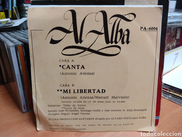 Discos de vinilo: Al Alba - &iexcl;Canta! (7&rdquo;, Single) - Foto 2