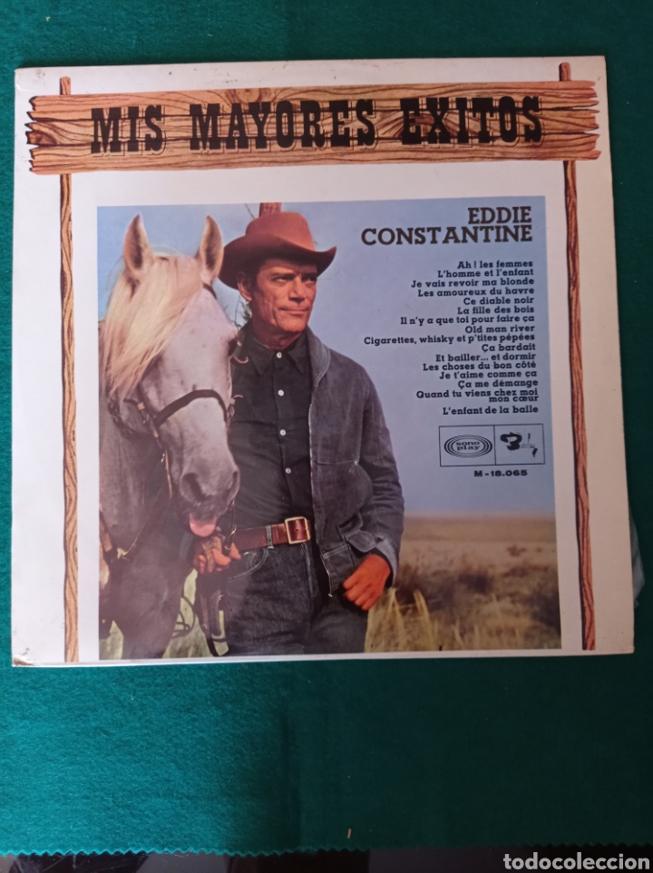 Discos de vinilo: DISCO VINILO LP , MIS MAYORES EXITOS , EDDIE CONSTANTINE , A&Ntilde;O 1968 - Foto 1