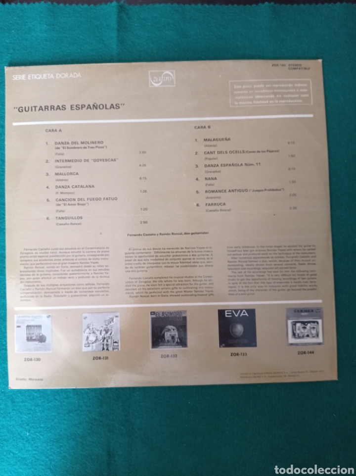 Discos de vinilo: DISCO VINILO LO , GUITARRAS ESPA&Ntilde;OLAS , A&Ntilde;O 2972 - Foto 2