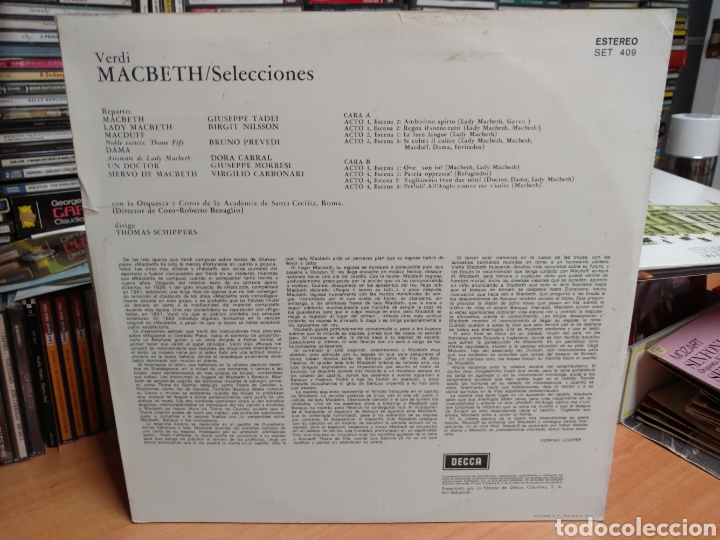 Discos de vinilo: Verdi - Birgit Nilsson, Thomas Schippers - Macbeth (Selecci&oacute;n) (LP, Album) - Foto 2