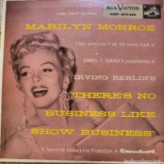 Discos de vinilo: MARILYN MONROE EP SELLO RCA VICTOR EDITADO EN USA DE LA PELÍCULA NO HAY MEJOR NEGOCIO QUE EL DEL ESP. Lote 347262383