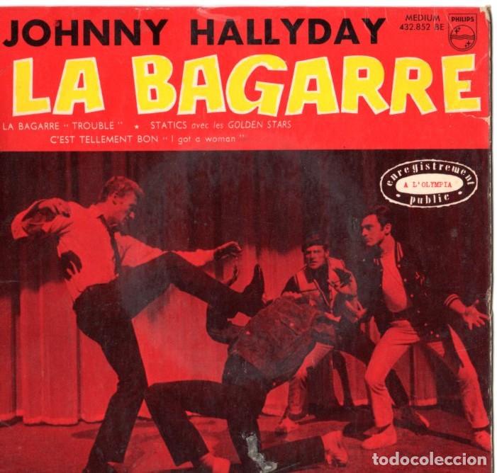 Discos de vinilo: JOHNNY HALLYDAY *** LA BAGARRE *** STATICS - Foto 1