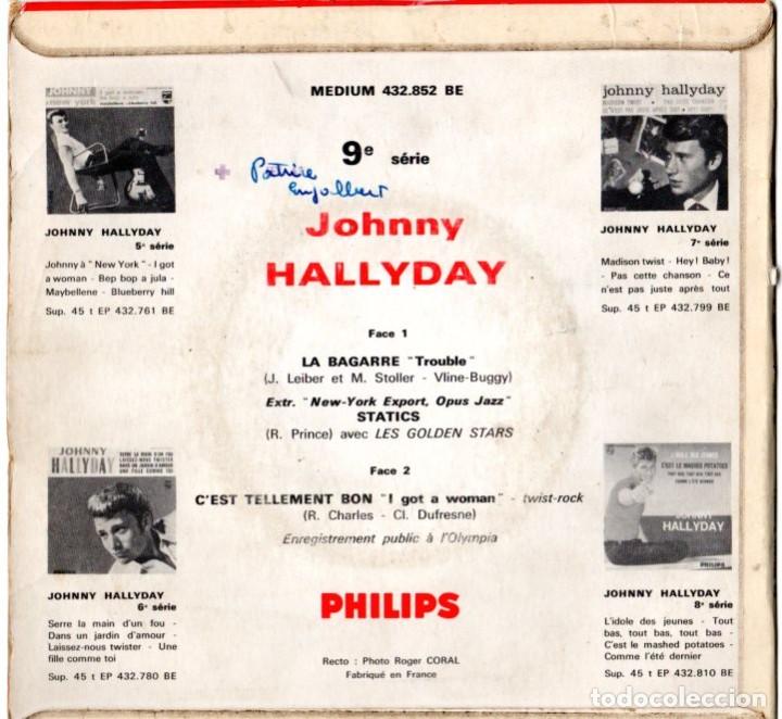 Discos de vinilo: JOHNNY HALLYDAY *** LA BAGARRE *** STATICS - Foto 2
