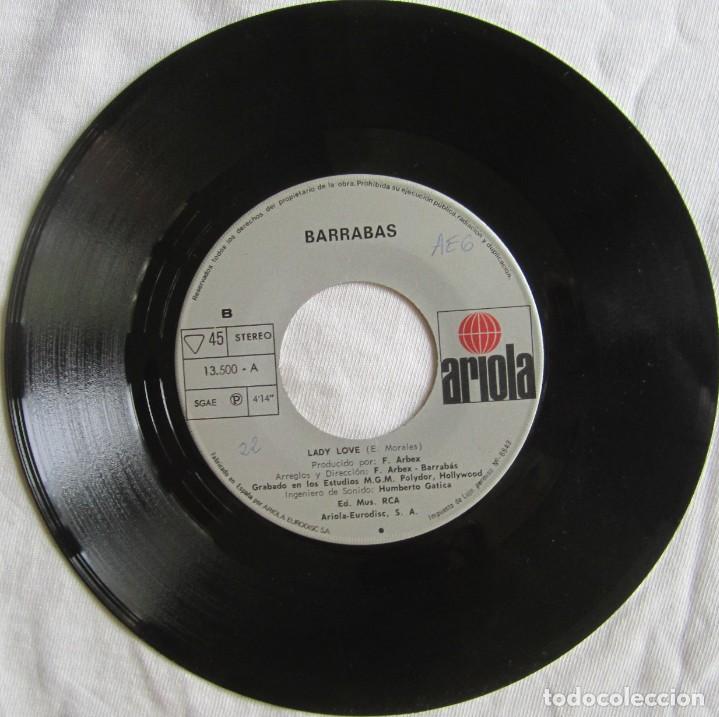 Discos de vinilo: BARRAB&Aacute;S: HI-JACK / LADY LOVE. ORIGINAL ESPA&Ntilde;A 1974. SIN PORTADA - Foto 1