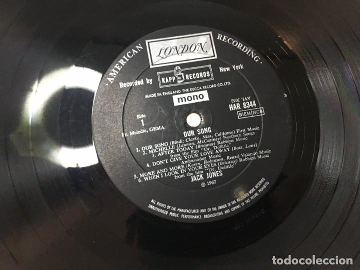 Discos de vinilo: LP VINILO JACK JONES - OUR SONG - Foto 5