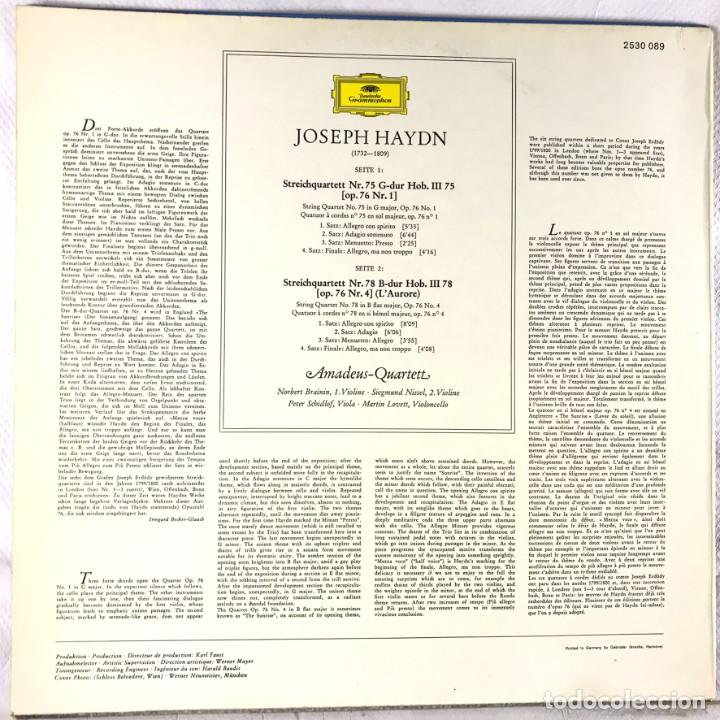 Discos de vinilo: Joseph Haydn, Amadeus-Quartett &ndash; String Quartets - Vinyl, LP, Stereo - GERMANY - Foto 4