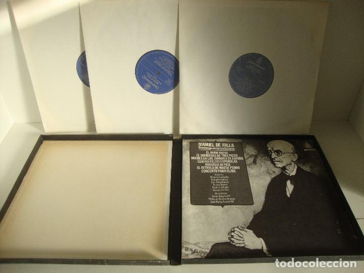 Discos de vinilo: ESTUCHE MANUEL DE FALLA HOMENAJE DE SU CENTENARIO 3 LP Y LIBRETO - Foto 6