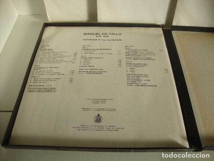 Discos de vinilo: ESTUCHE MANUEL DE FALLA HOMENAJE DE SU CENTENARIO 3 LP Y LIBRETO - Foto 12