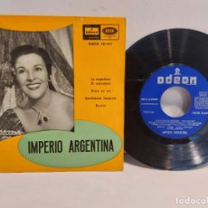 Discos de vinilo: IMPERIO ARGENTINA / LA SEGADORA + 3 / EP - ODEON-1958 / MBC. ***/***. Lote 347350083