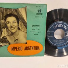 Discos de vinilo: IMPERIO ARGENTINA / LA SEGADORA + 3 / EP - ODEON / MBC. ***/***. Lote 347350188
