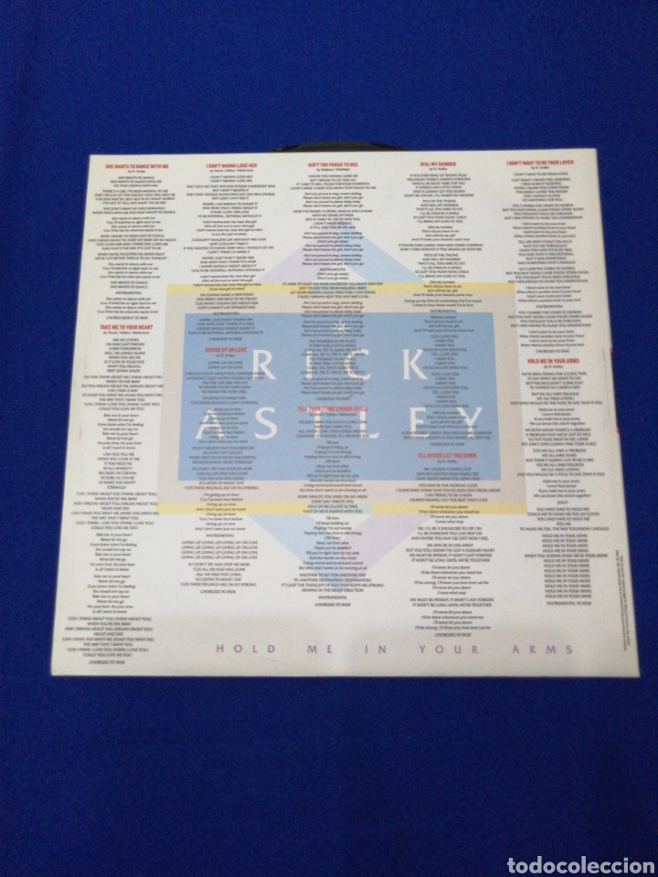 Discos de vinilo: RICK ASTLEY - HOLD ME IN YOUR ARMS - Foto 4