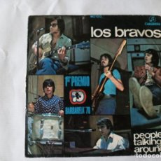 Discos de vinilo: LOS BRAVOS, PEOPLE TALKING AROUND 1º PREMIO BARBARELA 70 COLUMBIA,. Lote 347420828