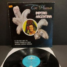 Discos de vinilo: IMPERIO ARGENTINA / CON PLUMAS / LP PROMO - EMI-ODEON-1982 / MBC. ***/***. Lote 347430203