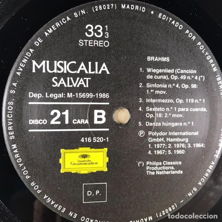 Discos de vinilo: MUSICALIA - SALVAT - DISCO N&ordm; 21. Brahms - Foto 6