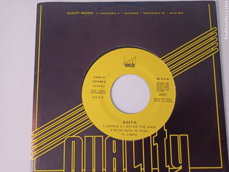 Discos de vinilo: Baffa - Dance X - Foto 1