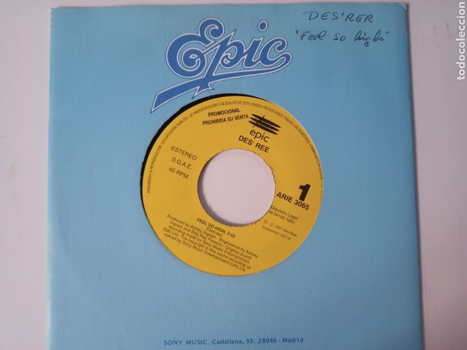 Discos de vinilo: Des Ree - Feel so high - Foto 1