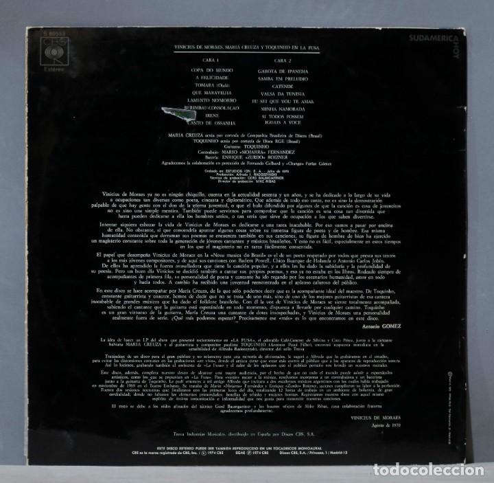 Discos de vinilo: LP. Vinicius De Moraes. En La Fusa - Foto 2