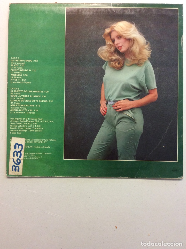 Discos de vinilo: Mar&iacute;a Jim&eacute;nez. De distinto modo. - Foto 2