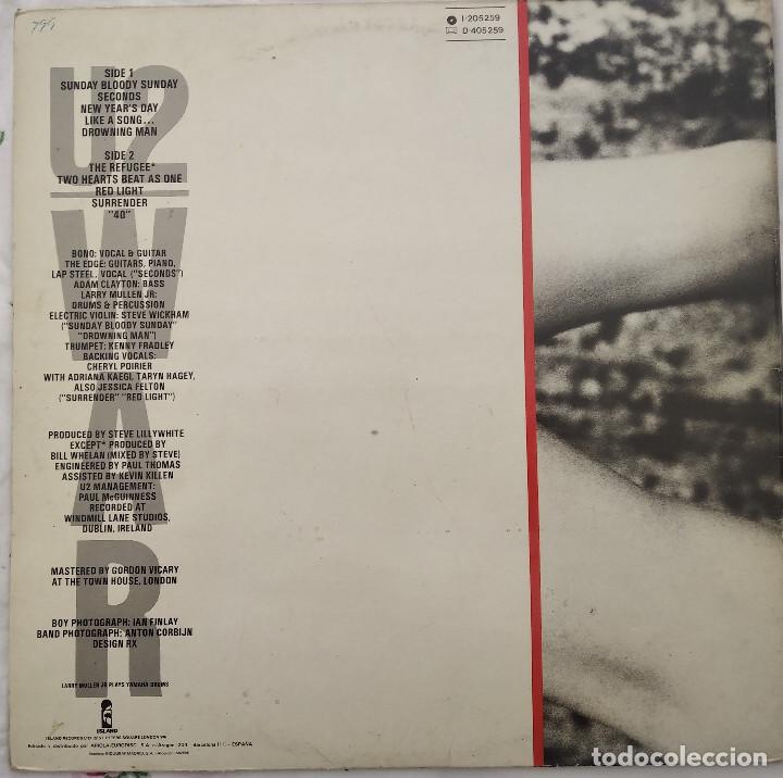 Discos de vinilo: U2 - WAR - VINILO - Foto 3