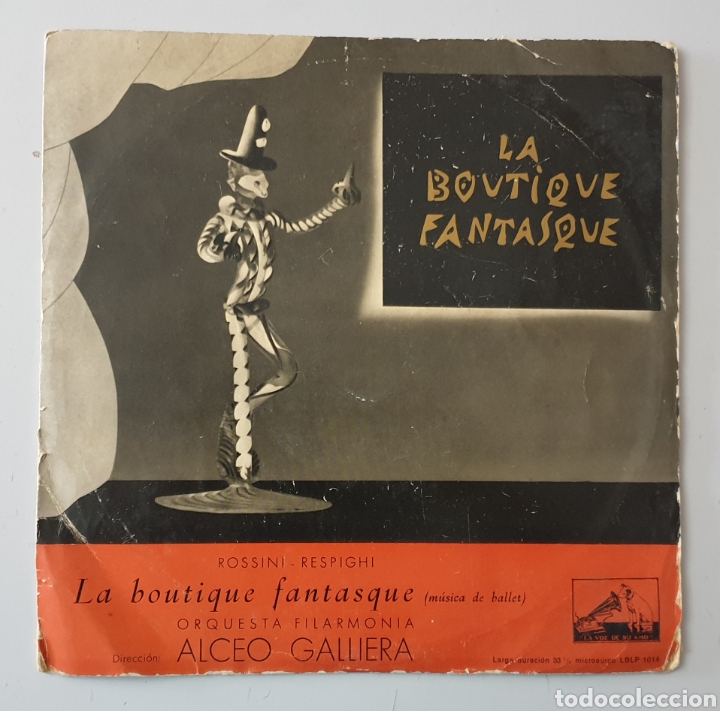 Disques de vinyle: LP 10&rdquo; ORQ. ALCEO GALLIERA - La Boutique Fantasque (Espa&ntilde;a - Voz de su Amo - 1950s) Rossini-Respighi