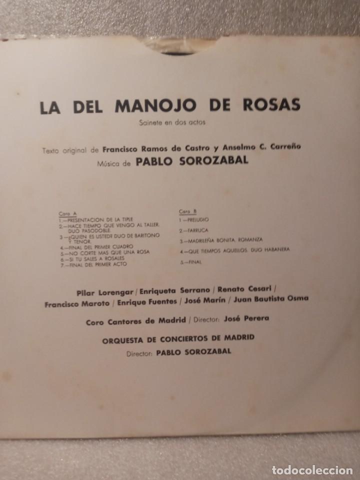 Discos de vinilo: PABLO SOROZ&Aacute;BAL - LA DEL MANOJO DE ROSAS. - Foto 3