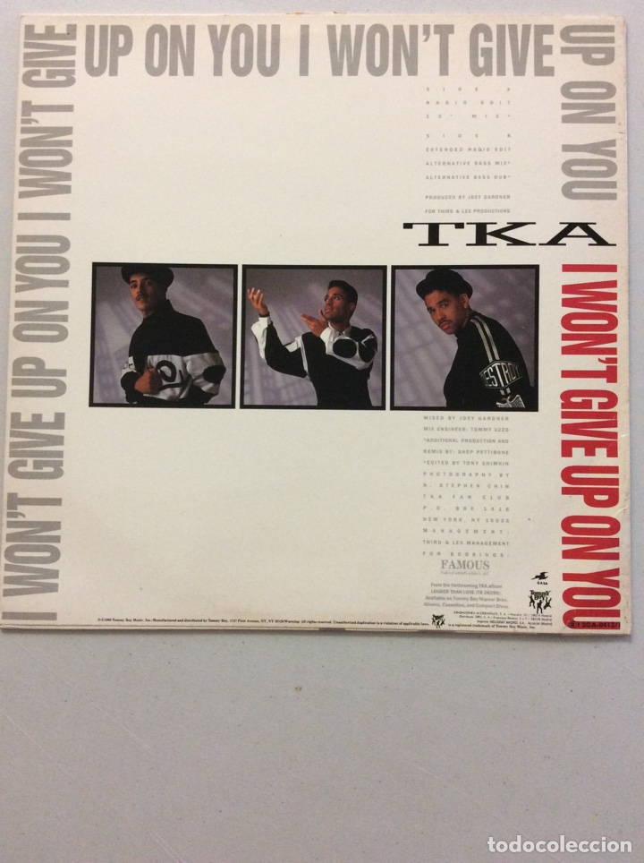 Discos de vinilo: TKA. I won&rsquo;t give up on you. - Foto 2