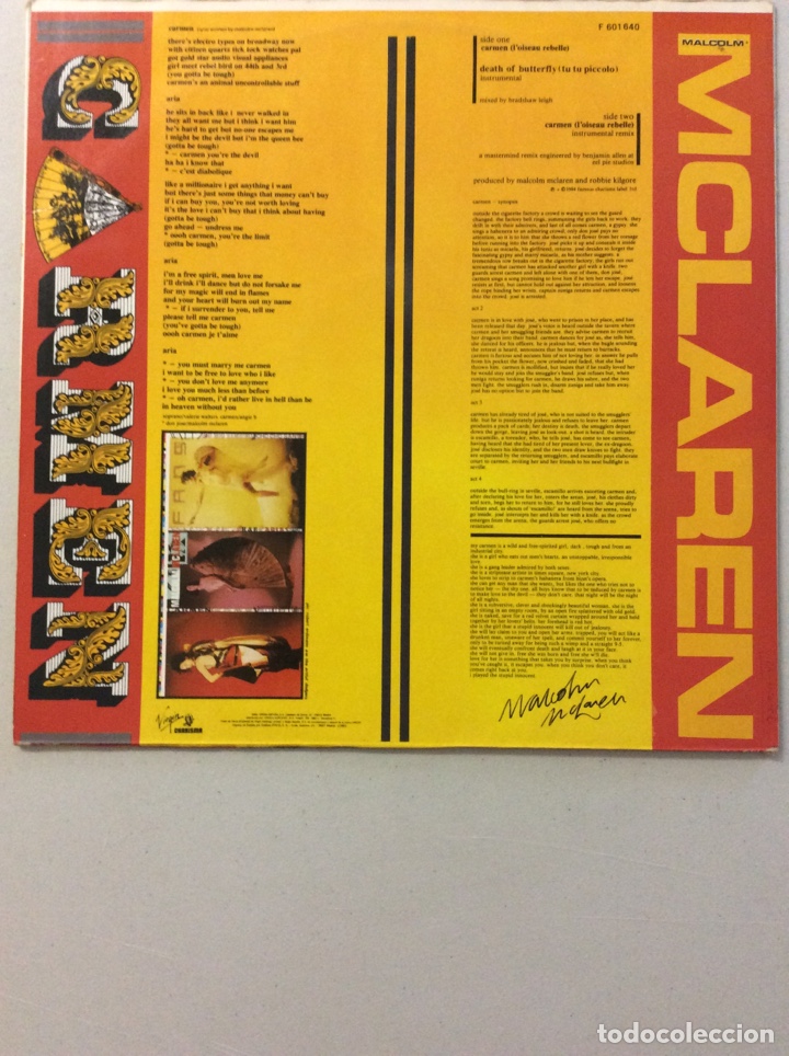 Discos de vinilo: McLaren. Carmen. - Foto 2