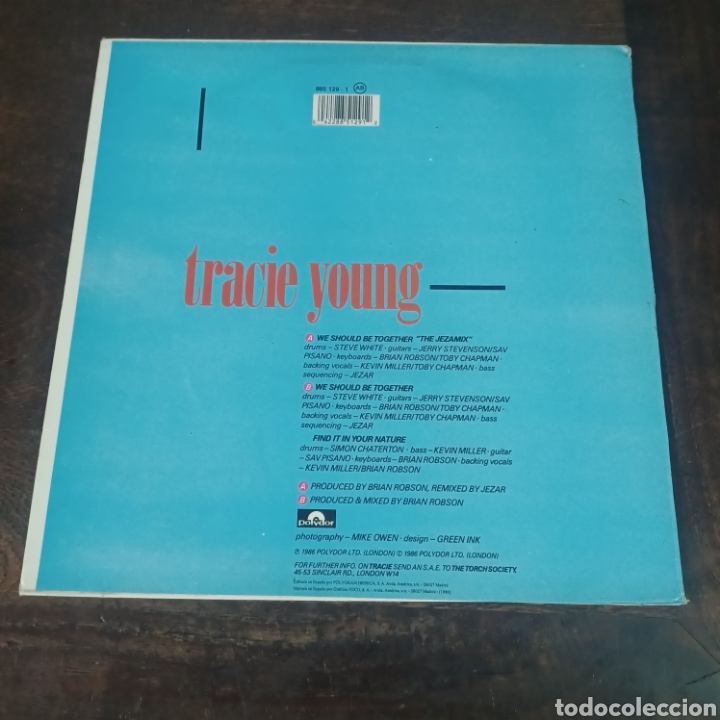 Discos de vinilo: TRACIE YOUNG - WE SHOULD BE THOGETHER 1986 POLYDOR - Foto 2