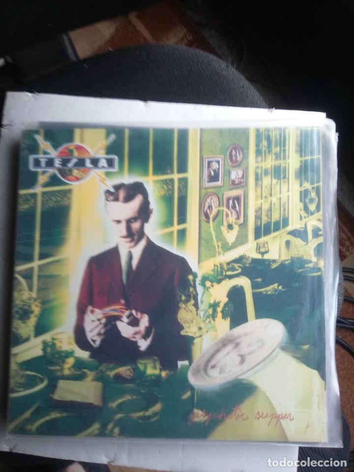 Discos de vinilo: tesla psychotic supper 1991 lp con funda interior - Foto 1