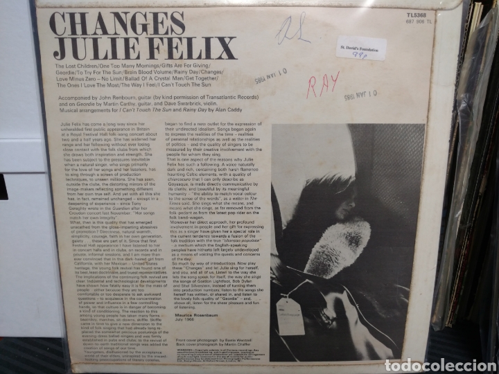 Discos de vinilo: Julie Felix - Changes (LP, Album) - Foto 2
