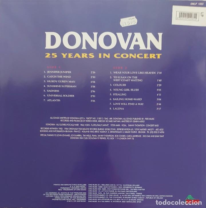 Discos de vinilo: DONOVAN - 25 YEARS IN CONCERT - Foto 2