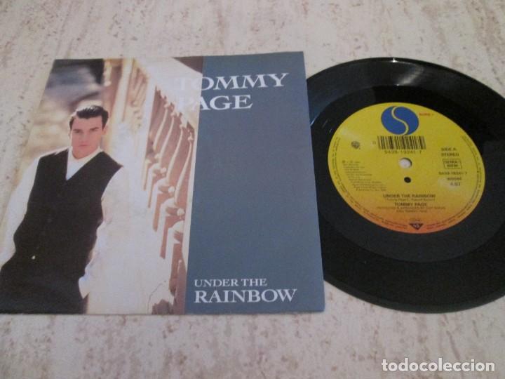 Discos de vinilo: TOMMY PAGE - Under the Rainbow/ I Break Down. German 7&rdquo; Single 1992 Edition. Solid center. Impecable - Foto 1