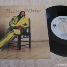 Discos de vinilo: BARRY WHITE -PUT ME IN YOUR MIX / I WANNA DO IT GOOD TO YA. EUROPE 7” 1991 EDITION. EXCELENTE ESTADO. Lote 347933873