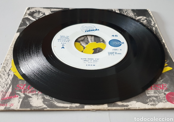 Discos de vinilo: CROW - Slow Down/+1 (Espa&ntilde;a - Exit - 1970) US Blues Prog Rock - Foto 5