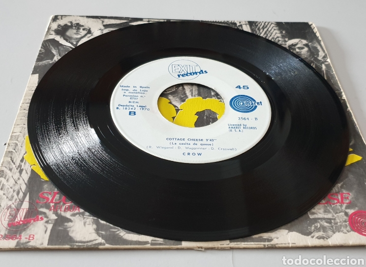 Discos de vinilo: CROW - Slow Down/+1 (Espa&ntilde;a - Exit - 1970) US Blues Prog Rock - Foto 7
