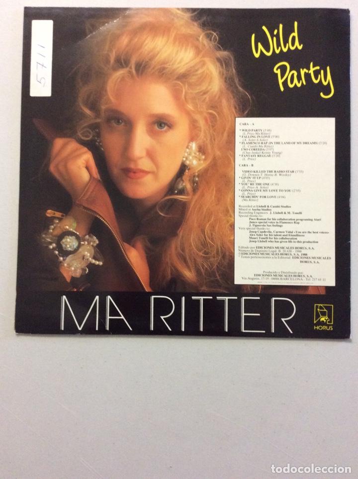 Discos de vinilo: Ma Ritter. Wild Party. - Foto 2