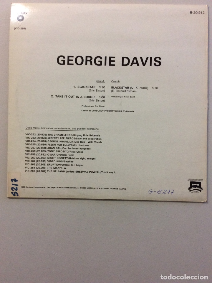 Discos de vinilo: Georgie Davis. Blackstar. - Foto 2