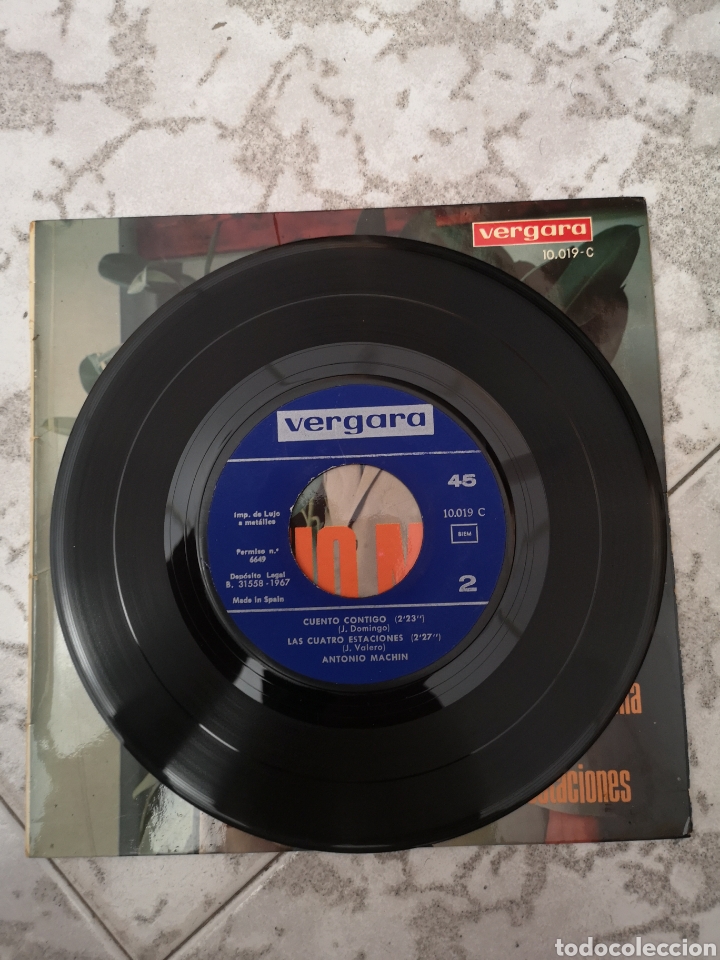 Discos de vinilo: Antonio Machin. Vergara 10.019 - C. - Foto 3