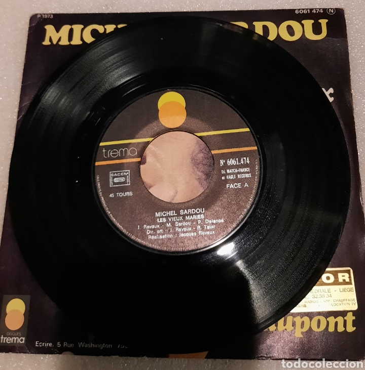 Discos de vinilo: Michel Sardou - les vieus mari&eacute;s - Foto 2