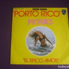 Discos de vinilo: PINKIES ‎– PORTO RICO / EL TIPICO AMOR - SG PHILIPS 1975 - ELECTRONICA DISCO LATIN 70'S - SIN USO