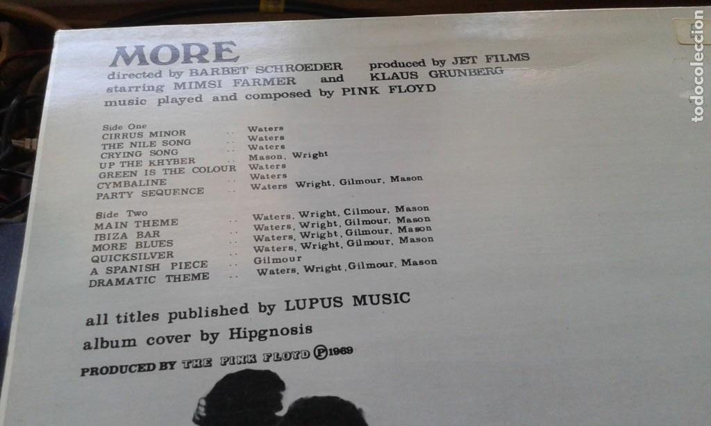 Discos de vinilo: PINK FLOYD - MORE - Foto 2