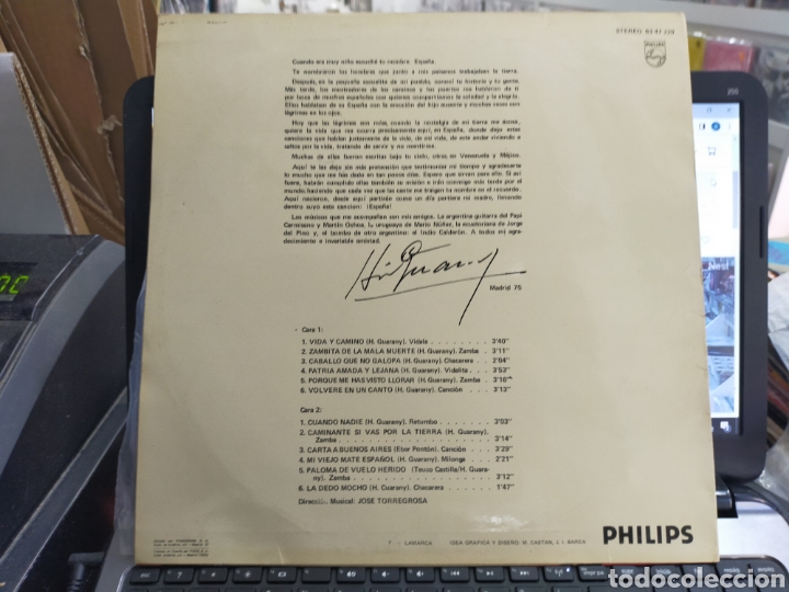 Discos de vinilo: Horacio guaran&iacute; en Espa&ntilde;a LP 1975 - Foto 2