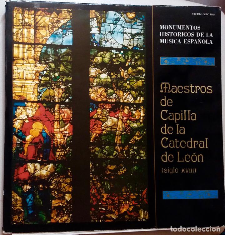 Discos de vinilo: MAESTROS CAPILLA DE LA CATEDRAL DE LE&Oacute;N. JOS&Eacute; GARGALLO, SIM&Oacute;N ARAYA. LP CON EXTENSO LIBRETO